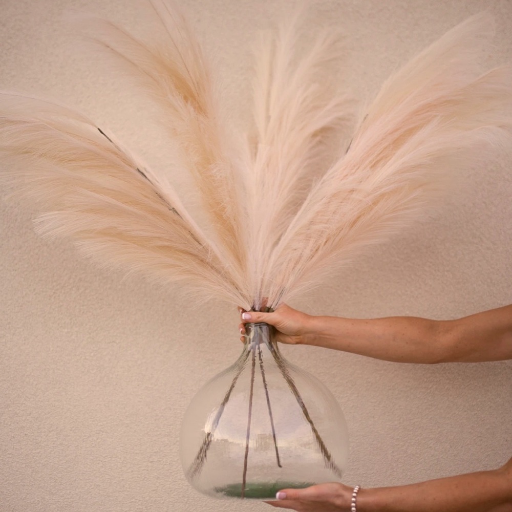 Luxe B Artificial Pampas Grass Stems- Cream
